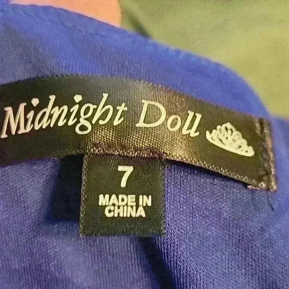 Midnight Doll Royal Blue semiformal dress,  Jr Size 7,  NWT - Picture 8 of 10